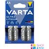 VARTA 4x Varta Ultra Lithium Batterie AA 1,5V LR6 FR14505 Lunga Durata