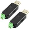 No 2X Adattatore USB da RS485 485 Adattatore Supporto Win7 Vista Linux WinC8620