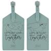 Legami - Etichette Bagaglio, Let's Get Lost Together, Set di 2 Targhette per Valigia, Accessorio per Viaggio Aereo Crociera Treno, Tag del Bagaglio per Proteggi Dati in Pelle PU e Microfibra