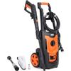 NAC NEW AMERICAN CONCEPT NAC Idropulitrice 1800W 130 bar - Piccola Idropulitrice Compatta - Idropulitrice Portatile (7,4 kg) - Pompa in alluminio 420 l/h con tubo da 5m, Auto-Stop per Auto & Moto NEW AMERICAN CONCEPT