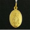 SR Pendente Oro 18K 750 Mls. Medaglia Vergine Miracolosa. 23,8 Mm. Ref 193647