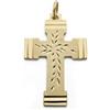 FMF Pendente Oro 18k 750 Mls. Croce Intagliata Dibujo. 36 X 23 Mm. 4,00 Grammi