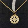 FMF Pendente E Catena Oro 18K 750 Mls. Bussola, Rosa Dei Venti. 12,7 Mm.