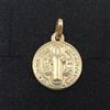SR Pendente Oro 9K. Medaglia San Benedetto Monaco 16 MM