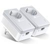 TP-Link Powerline Kit Nano Powerline AV600 con presa passante e 600 Mbit/s