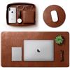Handmade Scrivania Tappetino per Premium Capra Pelle Grande Laptop Esteso il Mouse