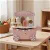 Carrello Gelati in Legno Finitura Liscia Carrello Gelati con Ruote Dipinto