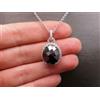 15 KT Nero Pendente Diamante Solitario Ottimi Splendere AAA Certificato! Natale