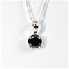 2.50 KT Nero Diamante Ciondolo Grande Qualità AAA Con Certificato! Birthday Gift