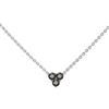 1.50 KT Nero Diamante Ciondolo IN 925 Argento Sterling Qualità AAA Certificato