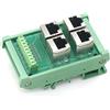 No Adattatore per Morsettiera Femmina RJ45 8p8c A 4 Porte e 4 Vie per Scheda P7364