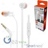 JBL T110 CUFFIE AURICOLARI CON FILO + COMANDO E MICROFONO | BIANCO
