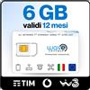 Wave Connect 6 GB 12 Mesi SIM Solo Dati Tripla Rete (TIM Vodafone WindTre) 4G/5G