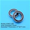 1PCS 63803 2RS Cuscinetto a per sfera 17x26x7mm allargato per attrezzature