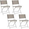 HOME DECO FACTORY, HDO0210, set di 4 sedie in Elba Beige, mobili da giardino, es
