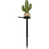 Paletto Cactus Solare Testurizzato Lampada Cactus LED Nero per Giardino