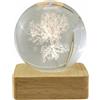 Generico Lampada Globo ALBERO DELLA VITA base legno Quadrata 8x8x10 cm BOMBONIERA 1ERZ