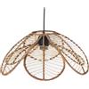 AlexandreHouse LÁMPARA TECHO RATÁN NATURAL +99271, 1XE27, 1X40W_°40X19, CABLE NEGRO:73CM
