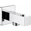 Schläfer | Presa acqua quadra con supporto Doccia Cromo a parete 1/2x1/2 Ottone.