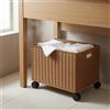 Cesto con Ruote Robusto Cesto Portabiancheria Intrecciato Durevole per Bagno