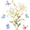 Adesivi statici in vinile PVC per finestre floreali per interni esterni 40x30 cm