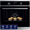Electrolux EOD6P56X - Forno Multifunzione da Incasso 72 L Serie 500 SteamBake con Vapore, Pulizia Pirolitica, Ventilato Multilivello SurroundCook, Display LED Touch, 670x654x635mm Classe A+ Nero/Inox