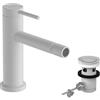 hansgrohe Tecturis S - Rubinetto per Bidet con Scarico A Tirante, Miscelatore Monocomando per Bidet con Altezza Bocca 100 Mm, Bianco Opaco