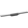 hansgrohe RainDrain Flex - set di canalina doccia accorciabile, canale di drenaggio 700 mm, scarico a pavimento per montaggio filo muro, cromo