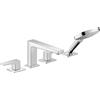 hansgrohe Metropol Rubinetteria 4 fori bordo vasca con maniglia a leva e Secuflex, cromo, 32552000