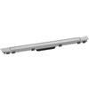 hansgrohe RainDrain Match Plus - Set di grondaia per doccia, 800 mm, scarico a pavimento doccia con telaio regolabile in altezza, acciaio inox spazzolato
