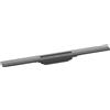 hansgrohe RainDrain Flex - set di canalina doccia accorciabile, canale di drenaggio 700 mm, scarico a pavimento della doccia, cromo nero spazzolato