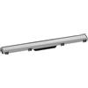 hansgrohe RainDrain Match - set di canalina doccia con cornice ad altezza regolabile, canale di drenaggio 700 mm, scarico a pavimento, acciaio inox spazzolato