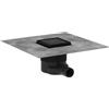 hansgrohe RainDrain Brilliance - set completo scarico doccia a pozzetto (incl. set di installazione), scarico a pavimento per doccia 10 x 10 cm, piastrellabile (sul retro), nero opaco