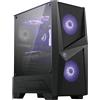 Msi Mag Forge 100M Mid Tower Case PC Gaming ATX Ventole RGB Pannello Vetro Nero