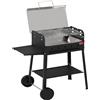Ferraboli grande Barbecue in Acciaio Inox griglia Cottura 58x37cm Braciere Ruote