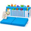 Supa Ant Set di Ginocchiere e gomitiere da Bagno - L'unico inginocchiatoio e poggiagomiti Certificato sul Mercato - 6 Ventose, 5 Tasche (Organizer), Spessore 3,8 cm Antiscivolo, Gancio per Gioielli
