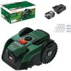 Bosch Robot rasaerba a batteria VISIMOW18V-200 (per prati fino a 200 m², larghezza di taglio: 18 cm, altezza di taglio: 20-60 mm, con lame di ricambio, inclusi batteria e caricabatteria)