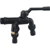 Black Brass Rubinetto esterno antigelo ottone nero rubinetto tubo giardino con doppia uscita