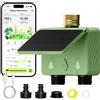 EZAIoT Centralina Irrigazione WiFi Solare Timer Irrigazione a 2 Vie con Contalitri