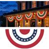 Bandiera americana a ventaglio, portatile e pratica, con luci a LED, ideale