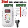 CO&GAS COMPOSITE ALARM ✅RILEVATORE MONOSSIDO di CARBONIO e GAS 2in1 CERTIFICATO per STRUTTURE RICETTIVE