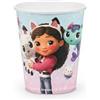 Partydeco Sp. z o.o. Partydeco 6 Bicchieri Gabby's Dollhouse 250 ml in Carta, per Festa Compleanno Party Bambina