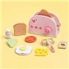 Set Tostapane Giocattolo Educativo Tostapane in Legno Dipinto per Bambini