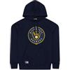 New Era MLB - Felpa con Cappuccio Regular Milwaukee Brewers, Taglia S