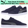 Puma Smash V2 SS Wide Lifestyle grigio navy 402230-10 taglia uomo