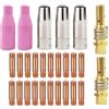 for HITBOX Per Torcia Saldatura MIG Kit Accessori 27PCS Compresi Punte Contatto e Ugelli