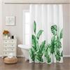 Sonive Tenda Doccia con Oechietti, H200 x L180cm OEKO-TEX | Paratia Vasca Motivo Foglie, Poliestere Impenetrabile Lavabile per Bagno