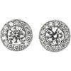 Nessuno Nuovissimi orecchini con diamanti Pt950/ Pt900 1.051 CT F/G SI2 G D 0.46 CT f...