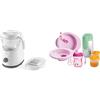 Chicco Cuocipappa Multifunzione Easy Meal per lo Svezzamento, Omogeneizzatore per Neonati e Bambini & Set per la Pappa Composto da Tazza Training Cup, Primo Cucchiaio, Piatto Pappa Calda