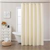 Sonive Tenda Doccia Waffle con Oechietti, H200 x L180cm, Beige | Paratia Vasca Impenetrabile, Poliestere Lavabile per Bagno